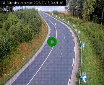 Webcam en haut de la Côte des Carreaux sur la N31 à Avesnes-en-Bray. Vue orientée vers Rouen