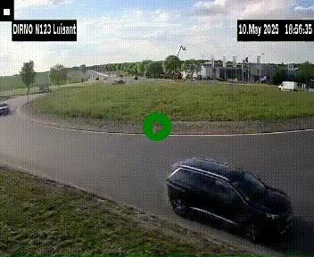 Webcam en périphérie de Chartres sur la N123, à hauteur de Luisant. Vue orientée vers Chartres