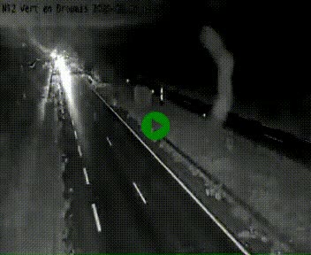 Webcam à hauteur de Vert-en-Drouais sur la N12, en périphérie de Dreux. Vue orientée vers Alençon