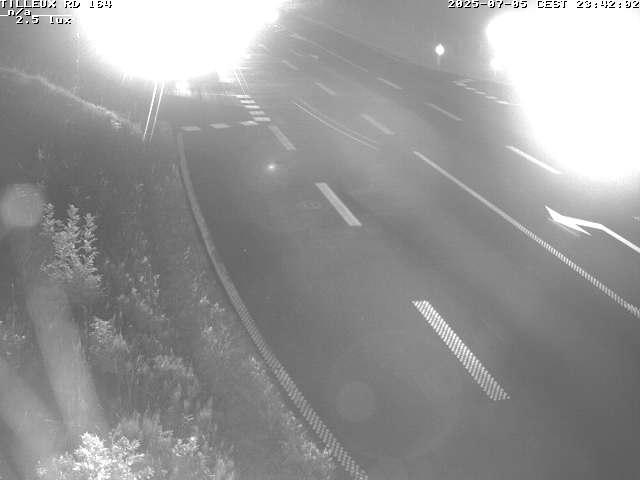 Webcam sur la RD164 à Tilleux. Vue orientée vers Neufchâteau