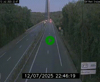 Webcam sur la N165 après le Pont de l'Iroise, à l'entrée de Brest