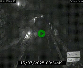 Webcam sur la N165 après le Pont de l'Iroise, à l'entrée de Brest