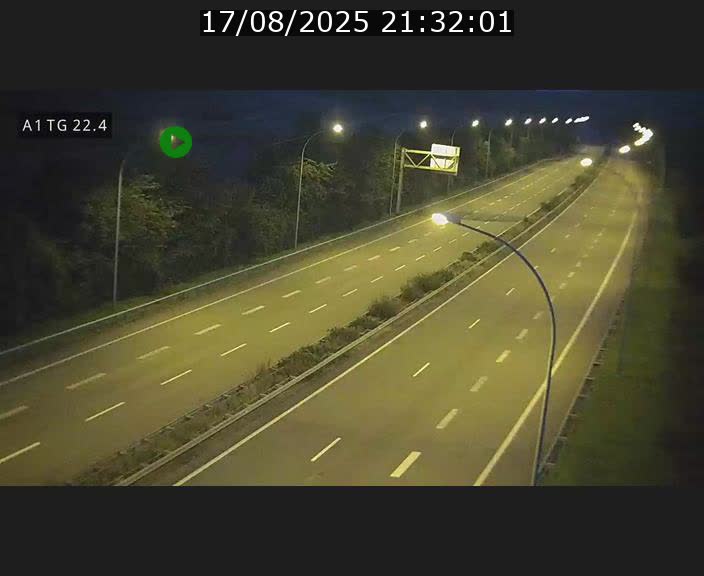 Traffic live webcam Luxembourg Flaxweiler - A1 direction Luxembourg - BK 22.4