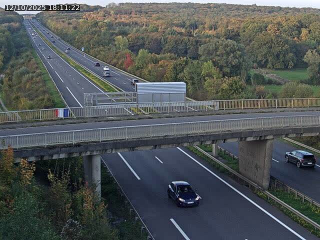 Caméra autoroute France - A31, Zoufftgen direction Luxembourg-ville, à la frontière entre la France et le Luxembourg