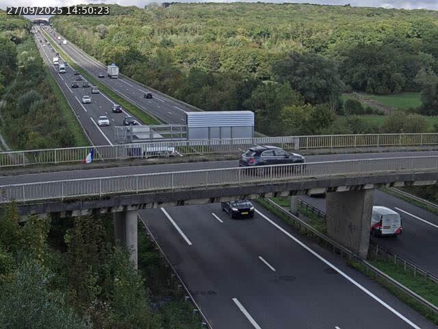 Caméra autoroute France - A31, Zoufftgen direction Luxembourg-ville, à la frontière entre la France et le Luxembourg