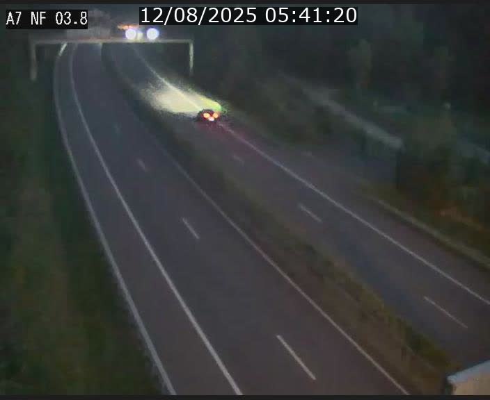 Webcam autoroute A7 au Luxembourg à la sortie du Tunnel Stafelter vers le Nord