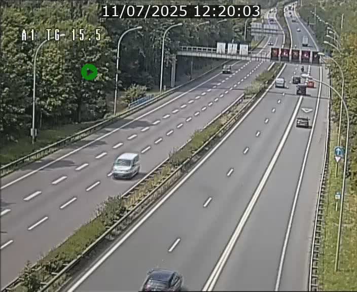 Traffic live webcam Luxembourg Munsbach - A1 direction Luxembourg - BK 15.5