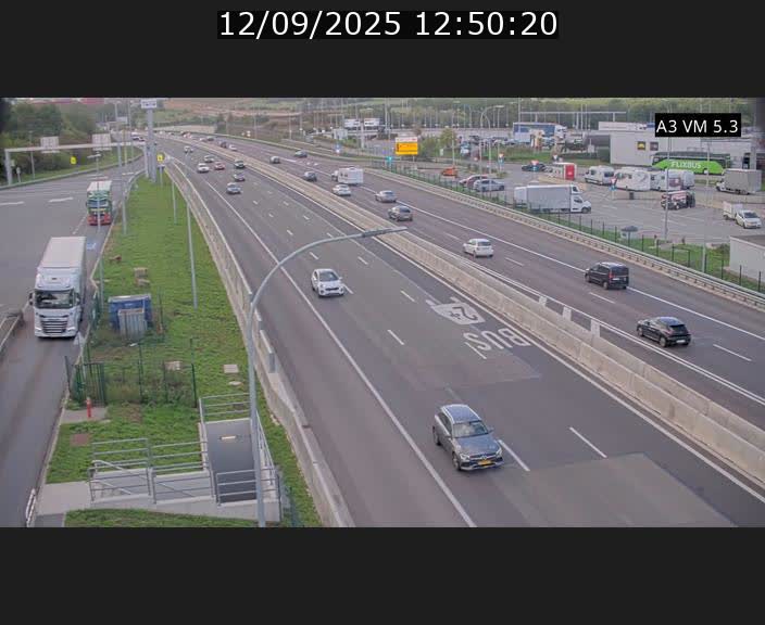 Traffic live webcam Luxembourg Aire de Berchem - A3 - BK 5 - direction France