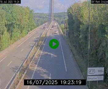Webcam sur la N165 après le Pont de l'Iroise, à l'entrée de Brest