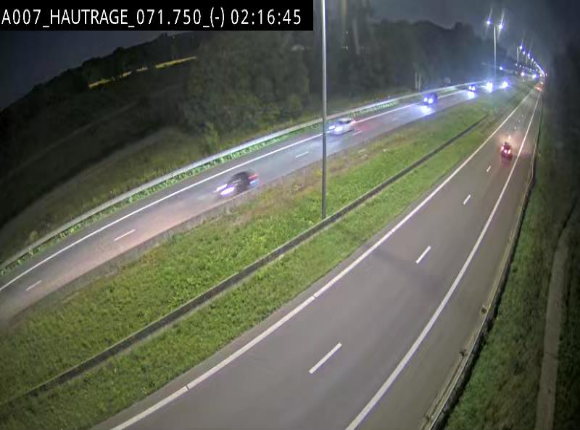 Webcam autoroute Belgique - Hautrage - E19 - BK 71.7