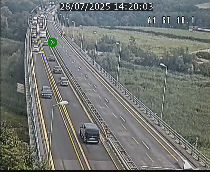 Traffic live webcam Luxembourg Niederanven - A1 direction Allemagne - BK 16.1