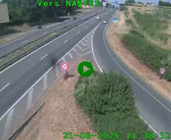 Webcam N147 au nord de Poitiers et à la jonction avec la A10