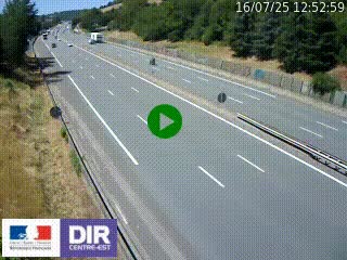 Webcam routière à Saint-Etienne-Terrenoire sur la RN88 avant la jonction entre l'A72 et le Boulevard Périphérique de Saint-Etienne