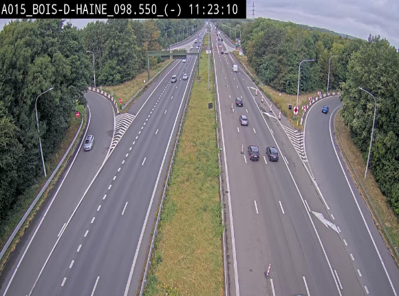 Webcam autoroute Belgique - Bois d'Haine - E42 - BK 98.6