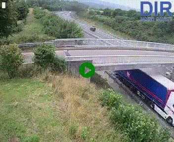 Webcam sur A84 à hauteur de Pont-Farcy, au niveau du pont autoroutier sur la Vire, au sud de Saint-Lô