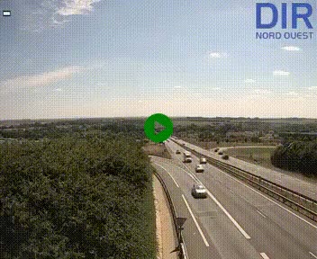Webcam au début de l'A84 sur le périphérique Ouest de Caen (N814) à hauteur de la sortie 9, Porte de Bretagne