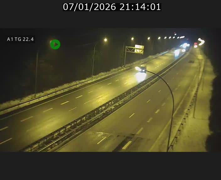 Traffic live webcam Luxembourg Flaxweiler - A1 direction Luxembourg - BK 22.4