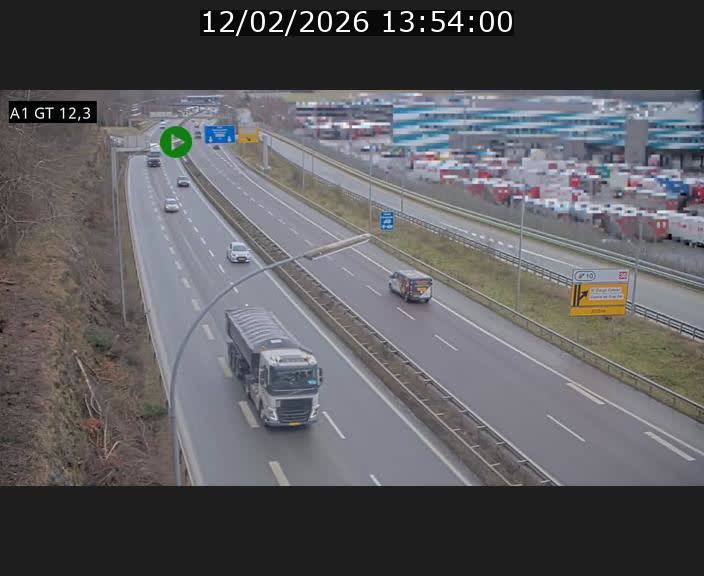 Traffic live webcam Luxembourg Senningerberg - A1 direction Allemagne - BK 12.3