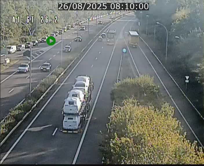 Traffic live webcam Luxembourg Grevenmacher - A1 direction Allemagne - BK 26.2