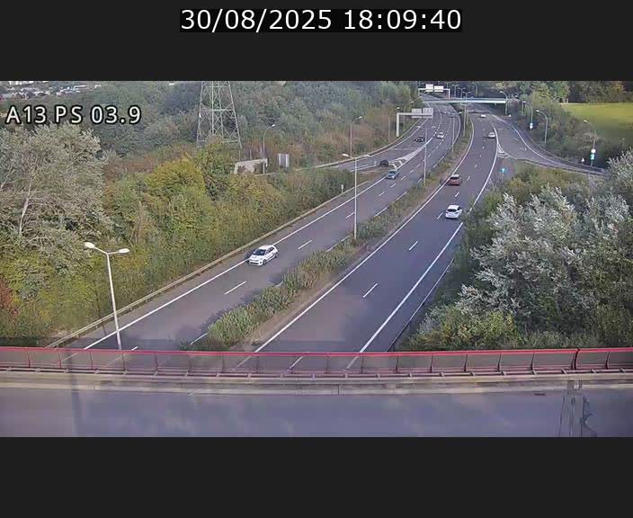 Traffic live webcam Luxembourg Differdange - A13 direction Esch-sur-Alzette - BK 3.9