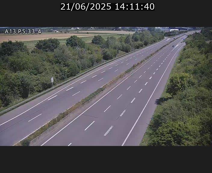 Webcam trafic sur A13 à hauteur de Mondorf-les-Bains en direction d'Altwies