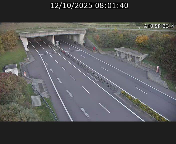Webcam trafic sur A13 à hauteur d'Altwies en direction de Mondorf-les-bains et en provenance de l'Allemagne