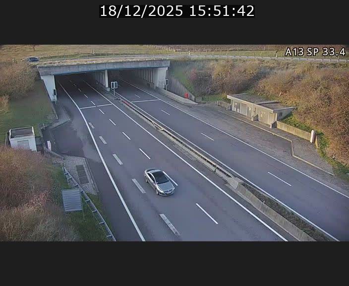 Webcam trafic sur A13 à hauteur d'Altwies en direction de Mondorf-les-bains et en provenance de l'Allemagne