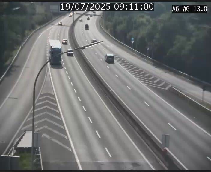 Traffic live webcam Luxembourg Mamer - A6 - BK 13 - direction Luxembourg/France/Allemagne