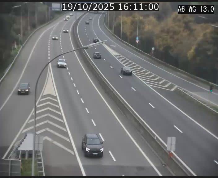 Traffic live webcam Luxembourg Mamer - A6 - BK 13 - direction Luxembourg/France/Allemagne