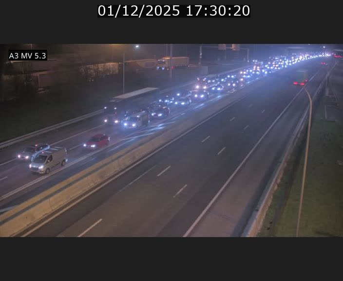 Webcam à l'Aire de Berchem au Luxembourg sur l'A3. Vue orientée vers la France