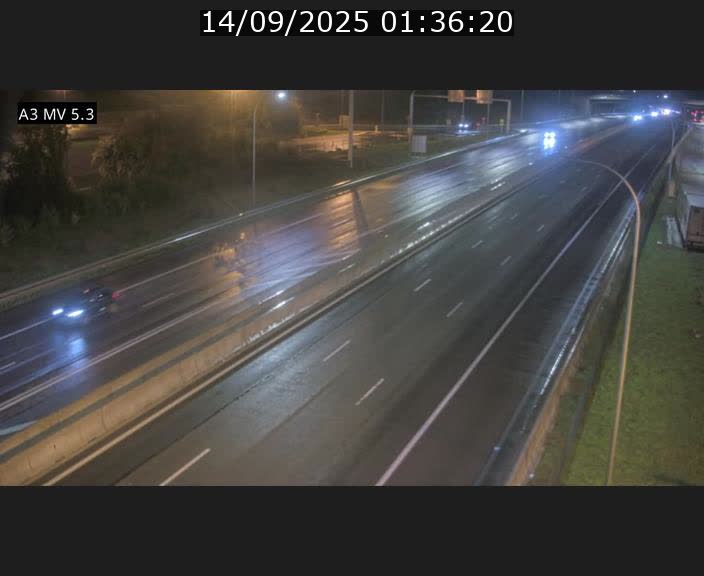 Webcam à l'Aire de Berchem au Luxembourg sur l'A3. Vue orientée vers la France