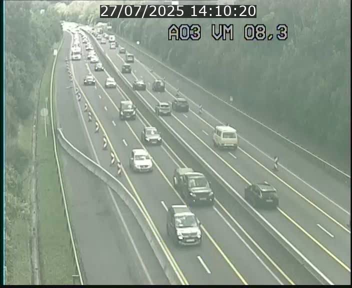 Traffic live webcam Luxembourg Bettembourg - A3 - BK 8.3 - direction France