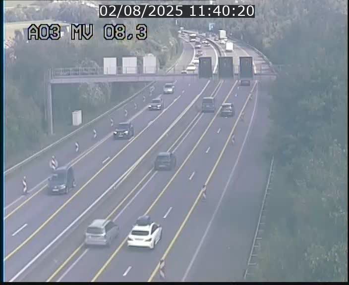 Webcam Autoroute après la Croix de Bettembourg en direction de Luxembourg sur l'A3