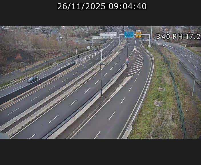 Webcam sur le contournement d'Esch Belval à hauteur de la sortie Université de Luxembourg. Vue orientée vers Luxembourg