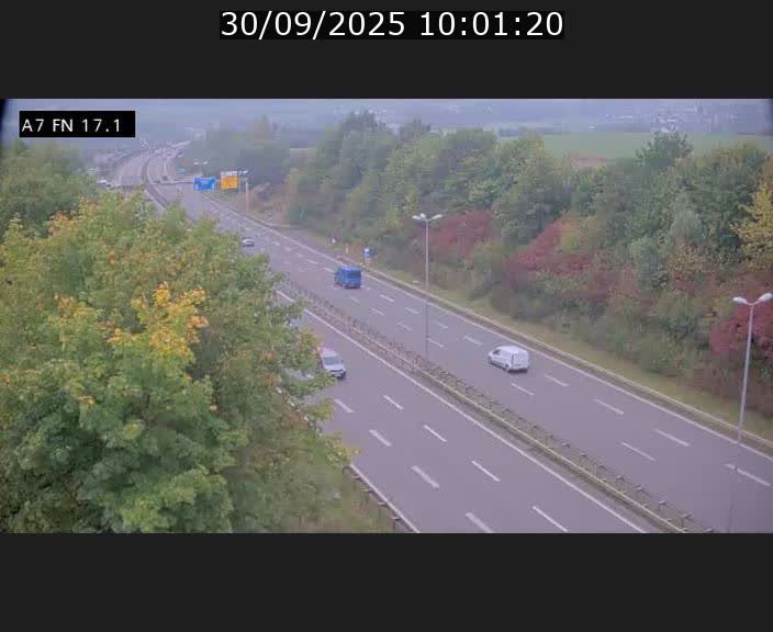 Caméra trafic Luxembourg - A7, Merscherbierg direction Mersch