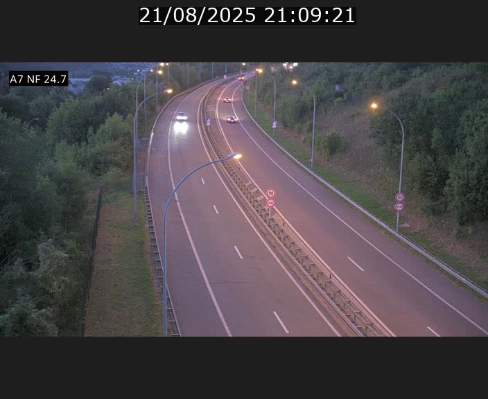 Caméra trafic Luxembourg - A7, Schieren direction Mersch