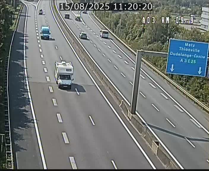 Webcam Autoroute à la Croix de Bettembourg - A3 - BK 9.9 - direction France