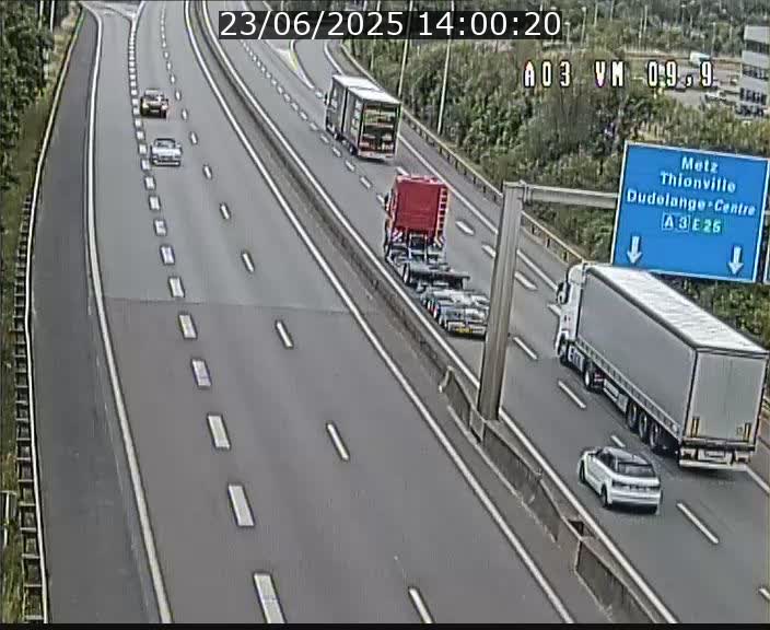 Webcam Autoroute à la Croix de Bettembourg - A3 - BK 9.9 - direction France