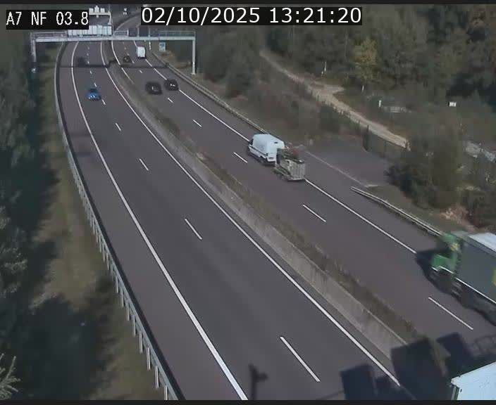 Webcam autoroute A7 au Luxembourg à la sortie du Tunnel Stafelter vers le Nord