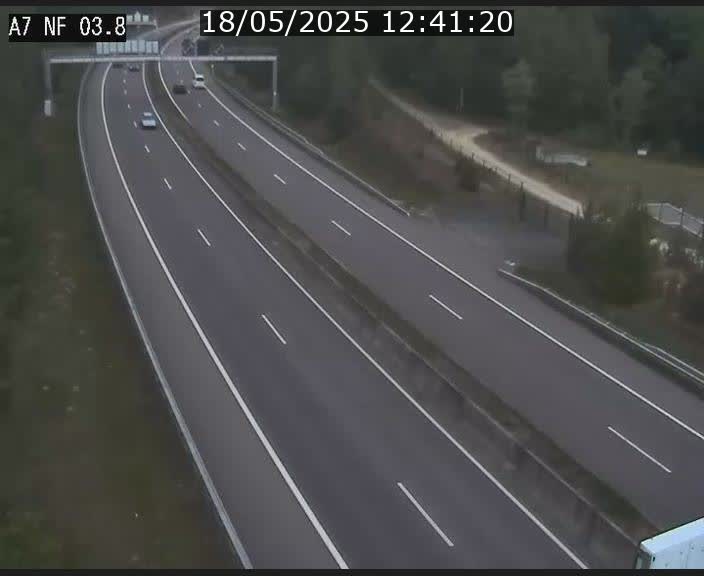 Webcam autoroute A7 au Luxembourg à la sortie du Tunnel Stafelter vers le Nord
