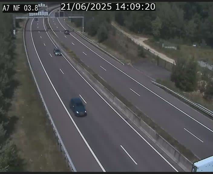 Webcam autoroute A7 au Luxembourg à la sortie du Tunnel Stafelter vers le Nord
