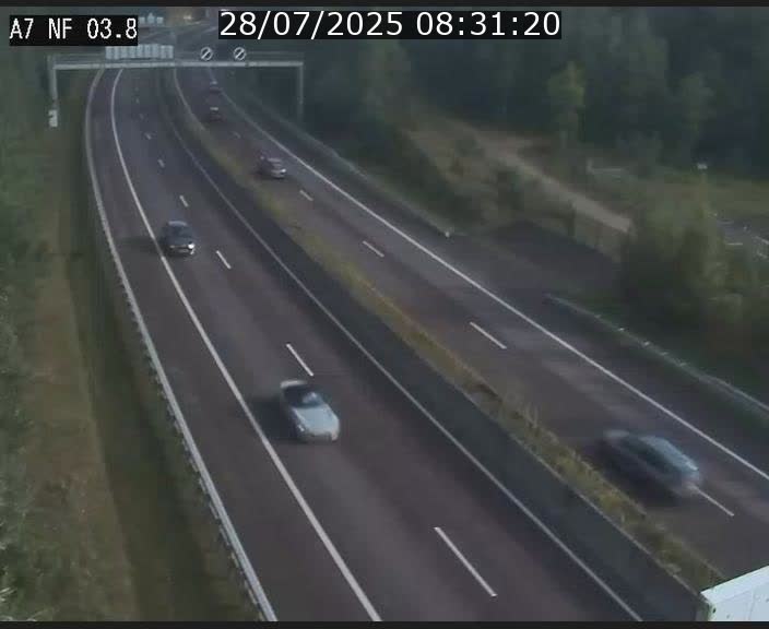 Webcam autoroute A7 au Luxembourg à la sortie du Tunnel Stafelter vers le Nord