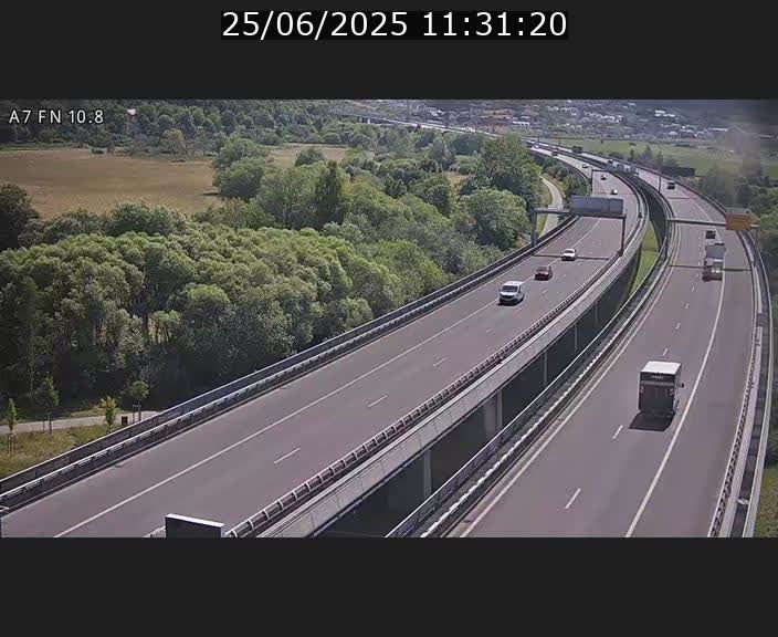 Caméra trafic Luxembourg - A7, Tunnel Gousselerbierg, sortie sud, direction rond-point Lorentzweiler (BK 10.8)