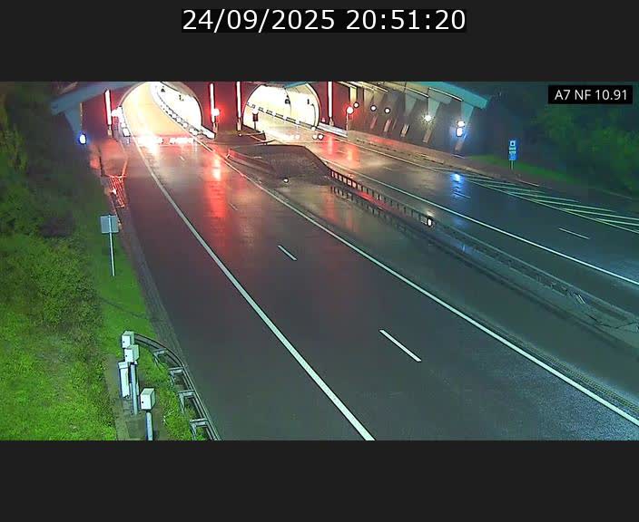 Caméra trafic Luxembourg - A7, Tunnel Gousselerbierg, entrée sud, direction Mersch