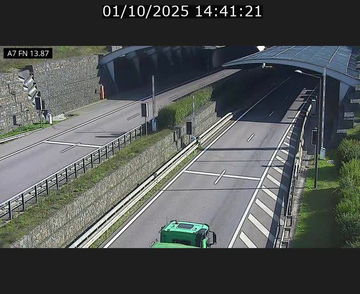 Caméra trafic Luxembourg - A7, Tunnel Gousselerbierg, entrée nord, direction Lorentzweiler