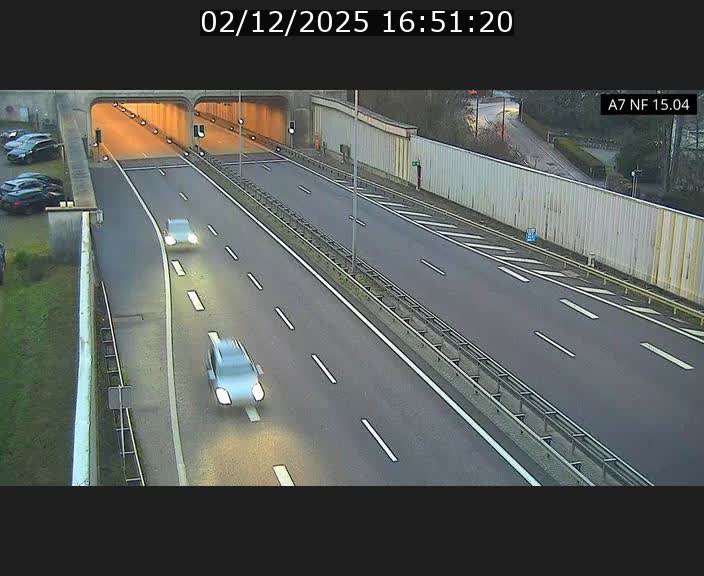 Caméra trafic Luxembourg - A7, Tunnel Mersch, entrée sud, direction Ettelbruck