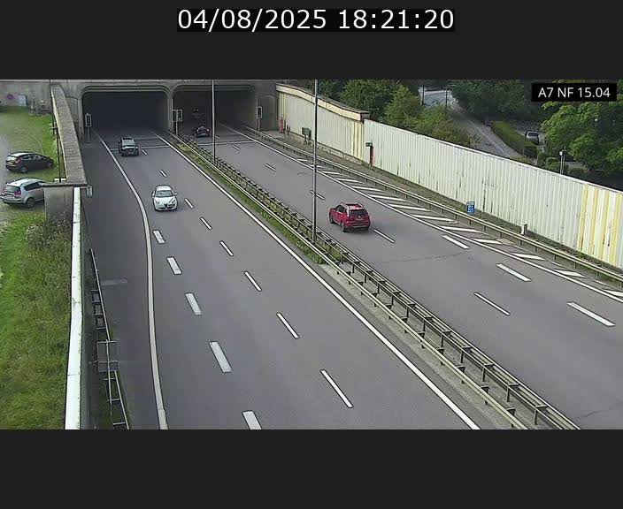 Caméra trafic Luxembourg - A7, Tunnel Mersch, entrée sud, direction Ettelbruck