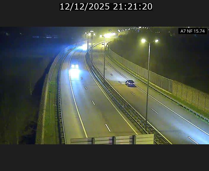 Caméra trafic Luxembourg - A7, Tunnel Mersch, entrée nord, direction Lorentzweiler