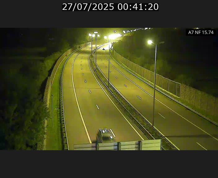 Caméra trafic Luxembourg - A7, Tunnel Mersch, entrée nord, direction Lorentzweiler