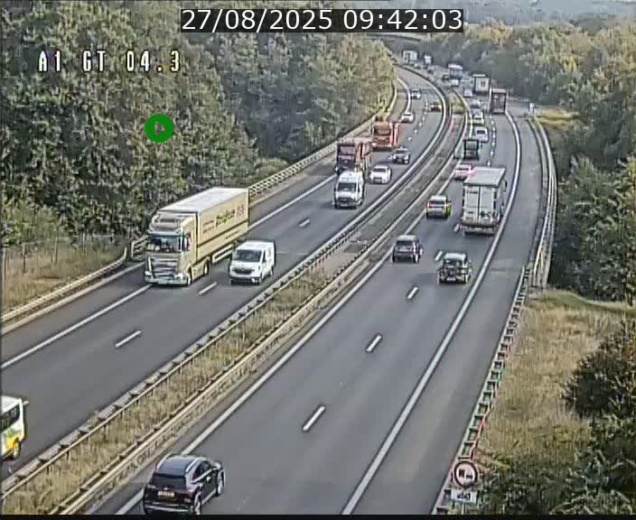 Traffic live webcam Luxembourg Itzig - A1 direction Sandweiler - BK 4.3